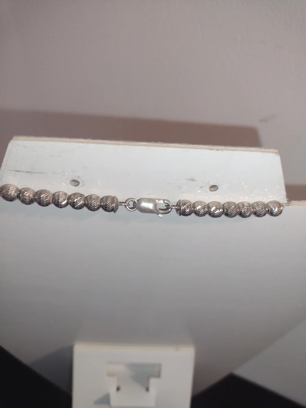 Vintage Sterling Silver Beaded Necklace